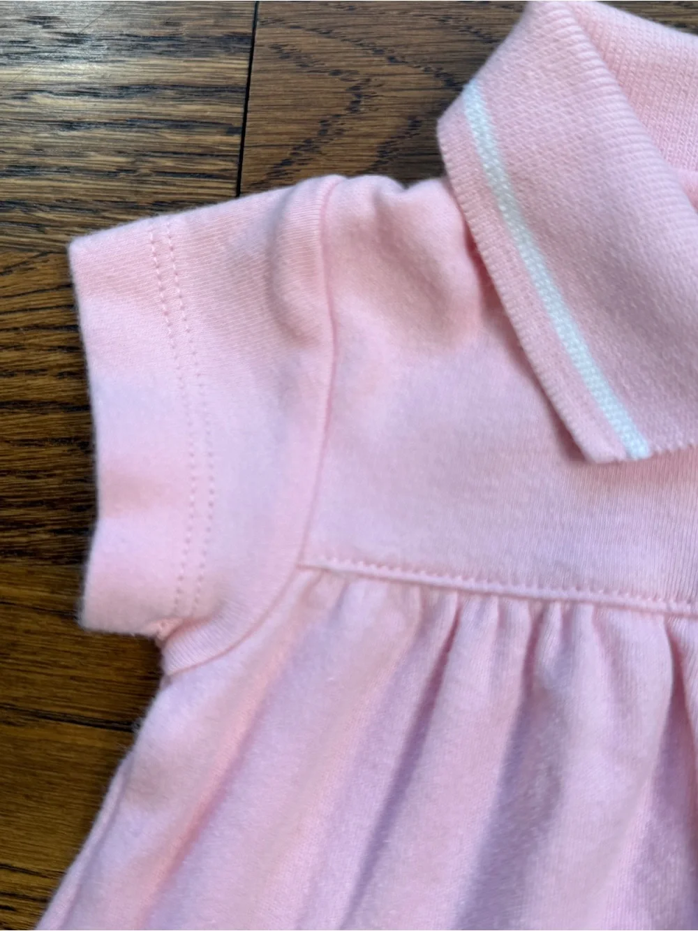 Ralph Lauren Baby Girls Light Pink Button-Front Classic Polo Dress Sz 3 Mths